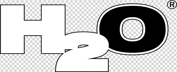 H2o Logo Black And White - Circle