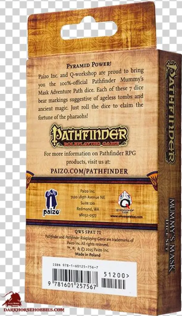 Mummy's Mask Polyhedral Dice Set