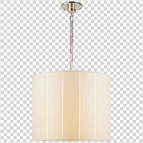 Perfect Pleat Hanging Shade In Soft Silver With - Silk