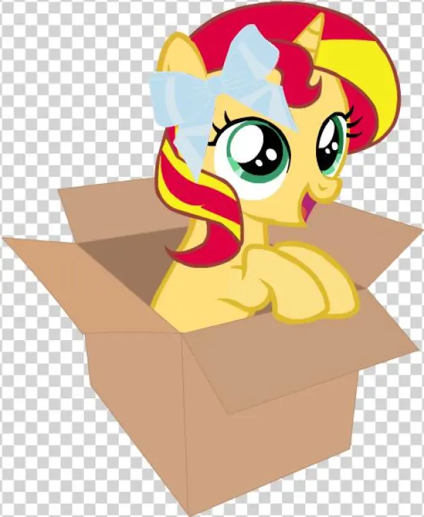 Php30, Bow, Box, Cute, Female, Filly, Filly Sunset, - Cartoon