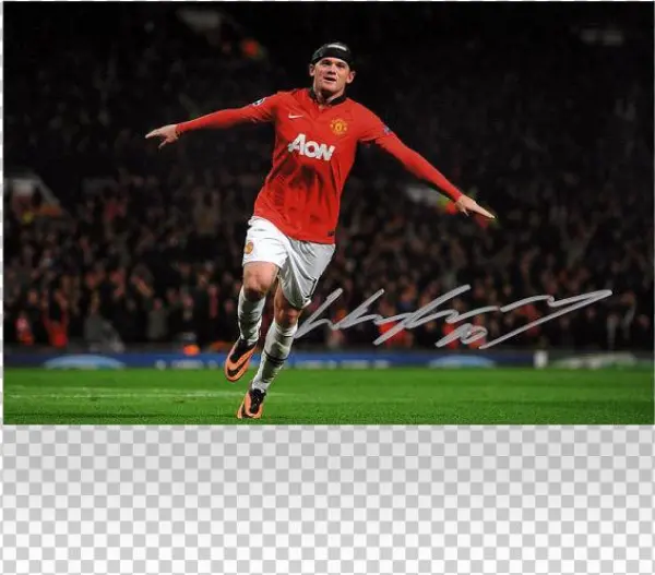 Wayne Rooney Signed Photo - 200th Goal For Manchester