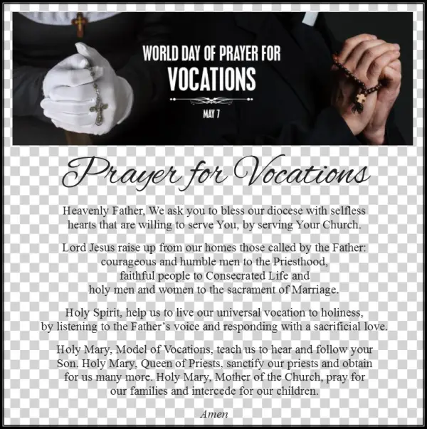 0 Comments - Prayer For Vocations