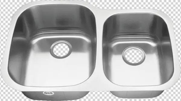 18 Gauge Stainless Steel 60/40 Double Bowl Sink - Cin Ci Tu-002 16 Gauge Atlas Stainless Steel 60-40
