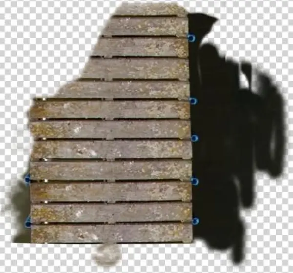 A Patch With Transparent Areas - Wood