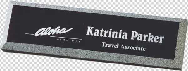 Acrylic Stone Edge Desk Block - 2 3/8"x8 1/2" Stone Edge Series Name Plate Award /