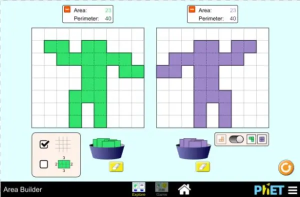 Area Builder Twitter - Mathematics