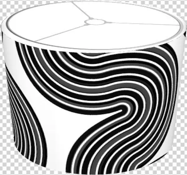 Black And Gray Curvy Lines - Coffee Table