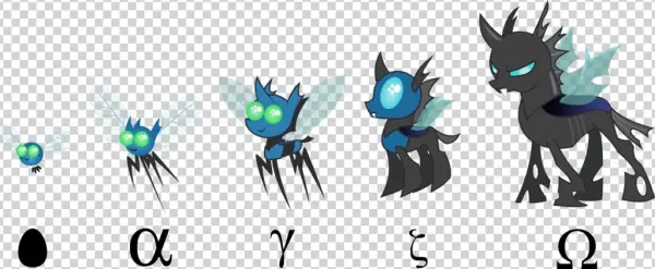Dalekolt, Changeling, Evolution, Gamma, Headcanon, - Mlp Parasprite
