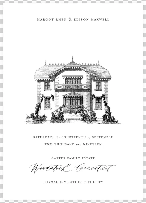 Estate Save The Date & Envelope