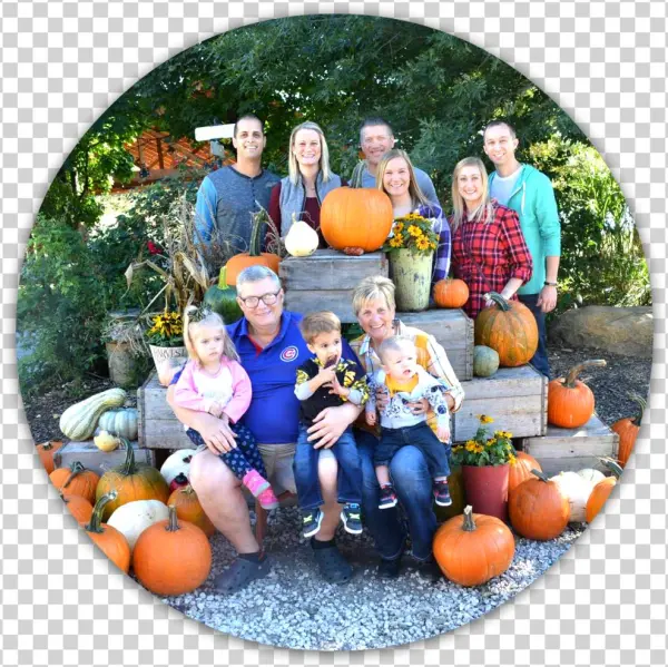 Family Pic With Pumpkins