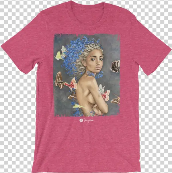 Flourish Unisex Graphic Crew T-shirt - Dabbing Skeleton With Santa Hat In Snow Xmas Unisex