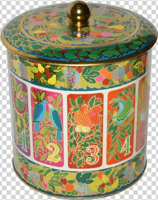 Hallmark ~ 12 Days Of Christmas Candy Or Cookie Tin - Hallmark Keepsake 2017 Seven Swans-a-swimming Twelve