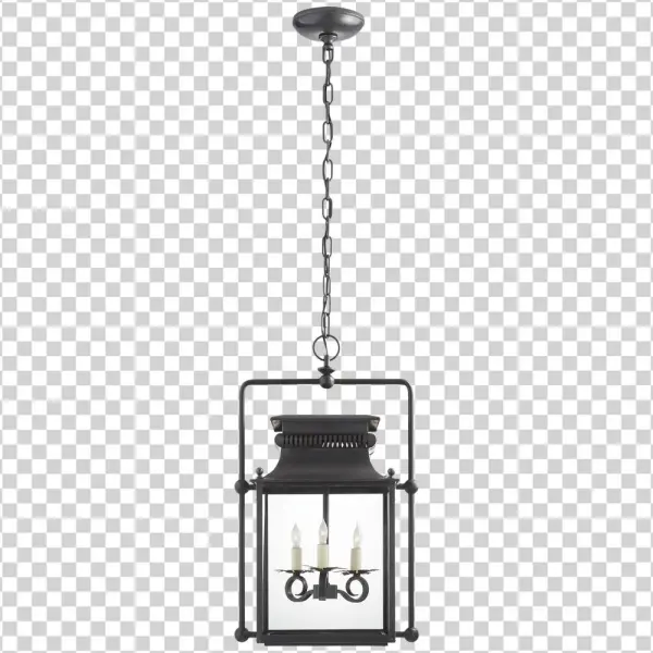 Honore Medium Square Frame Lantern In Blackened