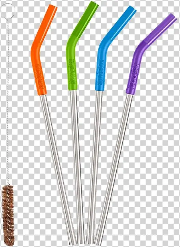 Klean Kanteen Straws 5 Piece Set - Klean Kanteen 5 Piece Stainless Steel Straw Set Black