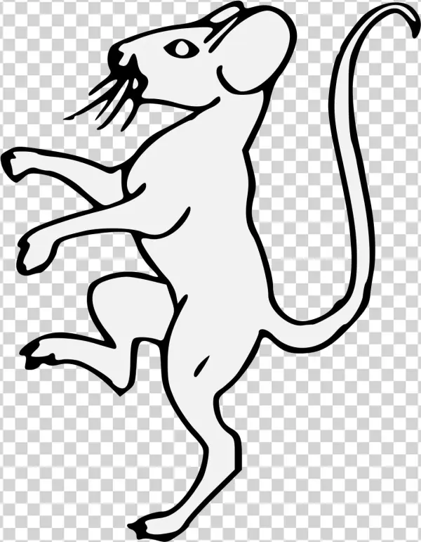 Mouse Rampant - Line Art