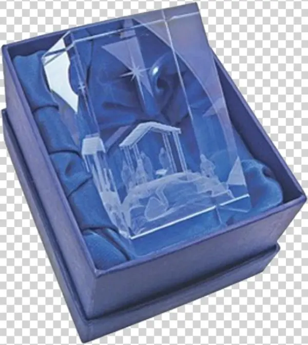 Nativity Crystal Cube