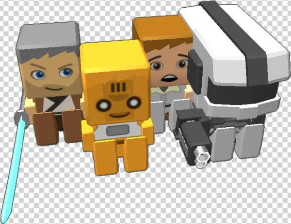 Obi-wan Kenobi Luke Skywalker C3po R2d2 Storm Troopers