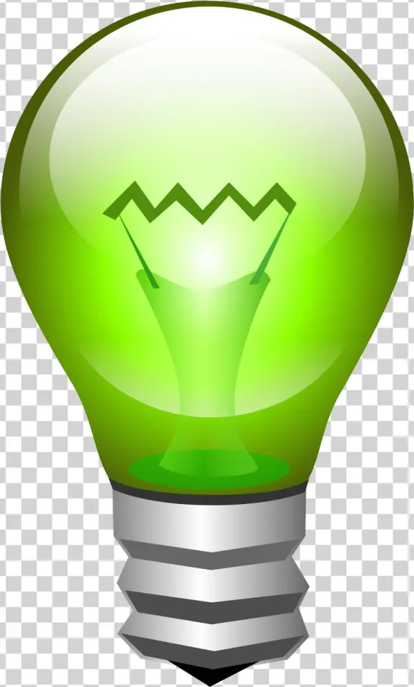 Open - Dibujo Bombilla Verde