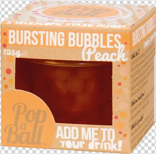 Peach Bursting Bubbles