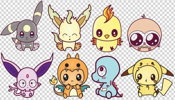 Pokemon Characters Png Image - Drawing