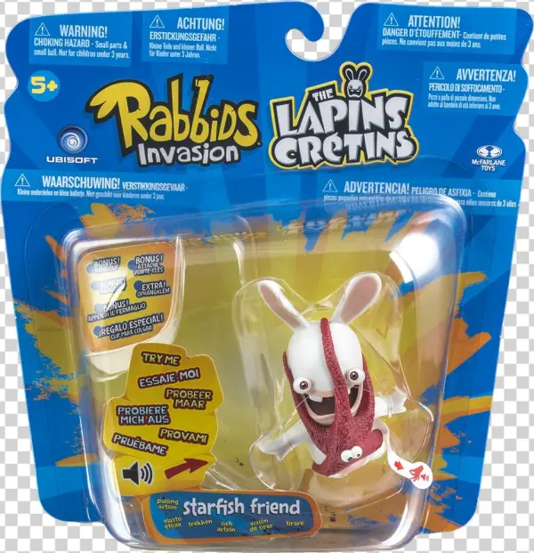 Rabbids Invasion Sounds And Action Starfish Friend - Mcfarlane Toys Rabbids Sound And Action Series 2 Starfish