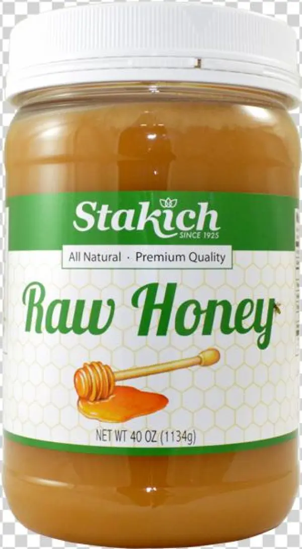 Stakich Honey Raw Honey Jar-40 Oz - Stakich Raw Honey With Royal Jelly, Bee Pollen And