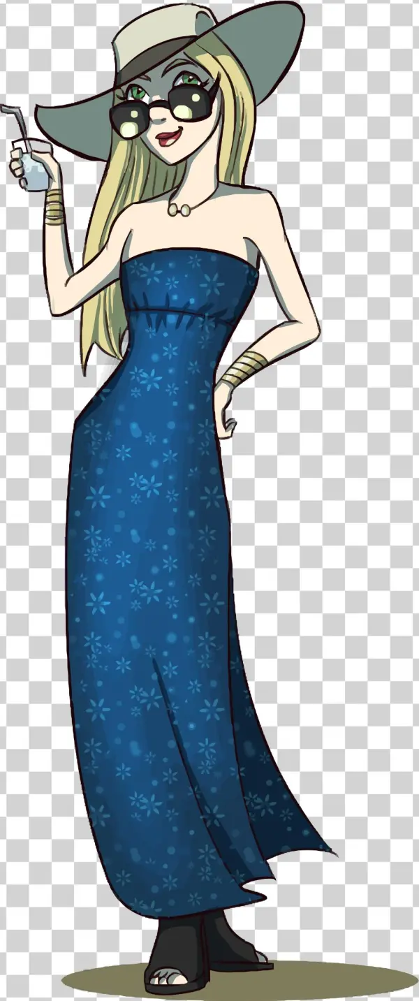 This Free Icons Png Design Of Lady With A Drink