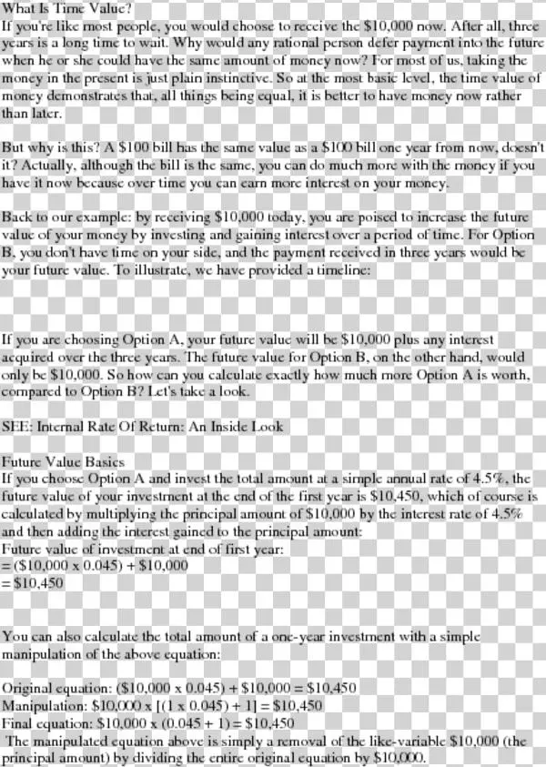 What Is Time Valueif You're Like Most People, You Would