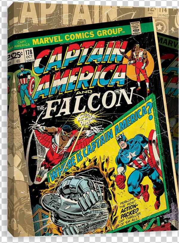 Captain America And The Falcon - Poster Revolution Marvel Comics Retro: Captain America