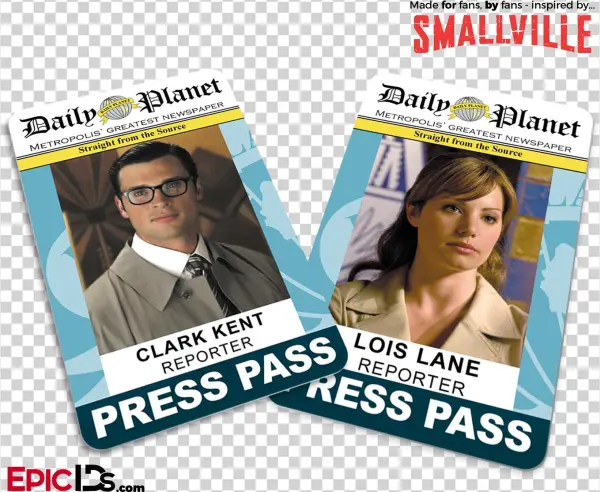 Daily Planet 'smallville' Press Pass - Michael Rosenbaum Signed Autographed Smallville Pilot