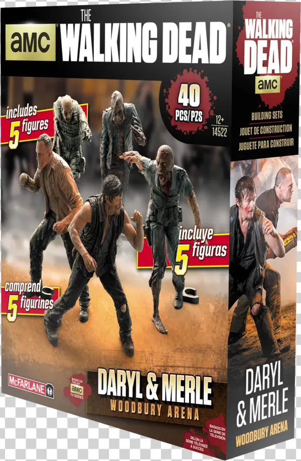 Daryl And Merle Woodbury Arena Building Set Action - Walking Dead Mcfarlane Building Sets Daryl