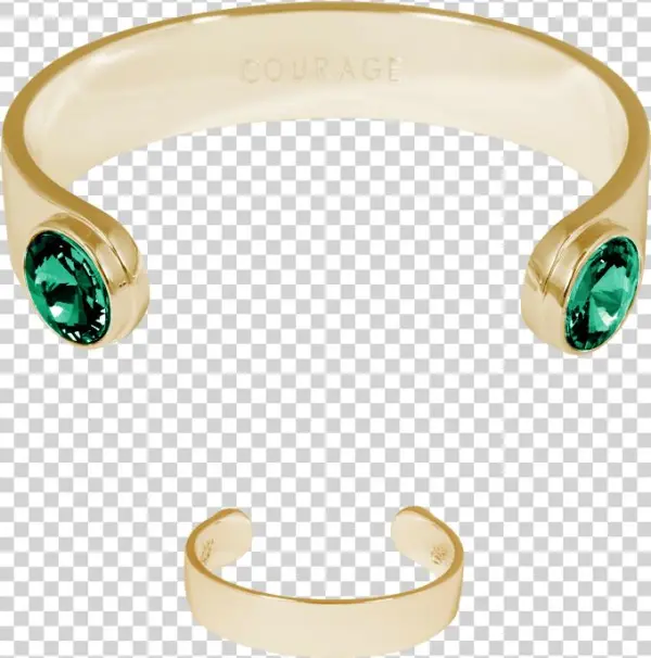 Ioaku The Zen Bracelet Gold Emerald
