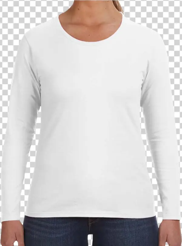 Ladies Tops In White Long Sleeve