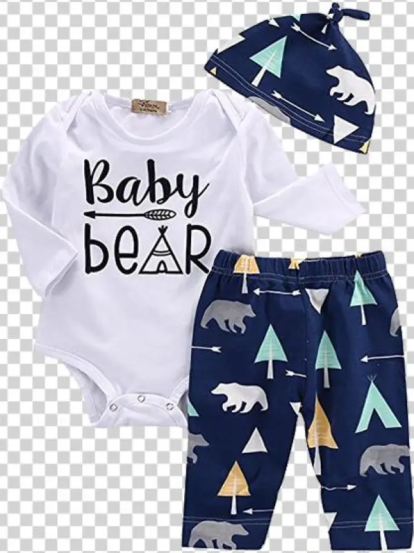 Quick View - Infant Baby 3pcs Outfits Long Sleeve Romper Tops +leggings