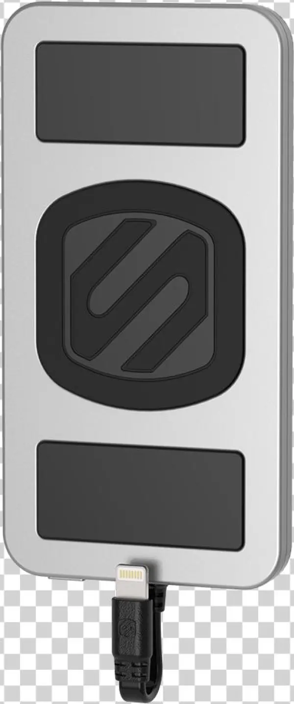 Scosche Magnetically Mounted Portable Space Gray Power - Scosche Magicmount Powerbank Silver Backup Battery