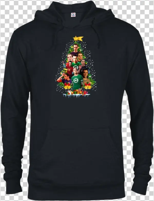 Sheldon Cooper Christmas Tree Shirt - Got Apparel Adult Unisex French Terry Hoodie Halloween