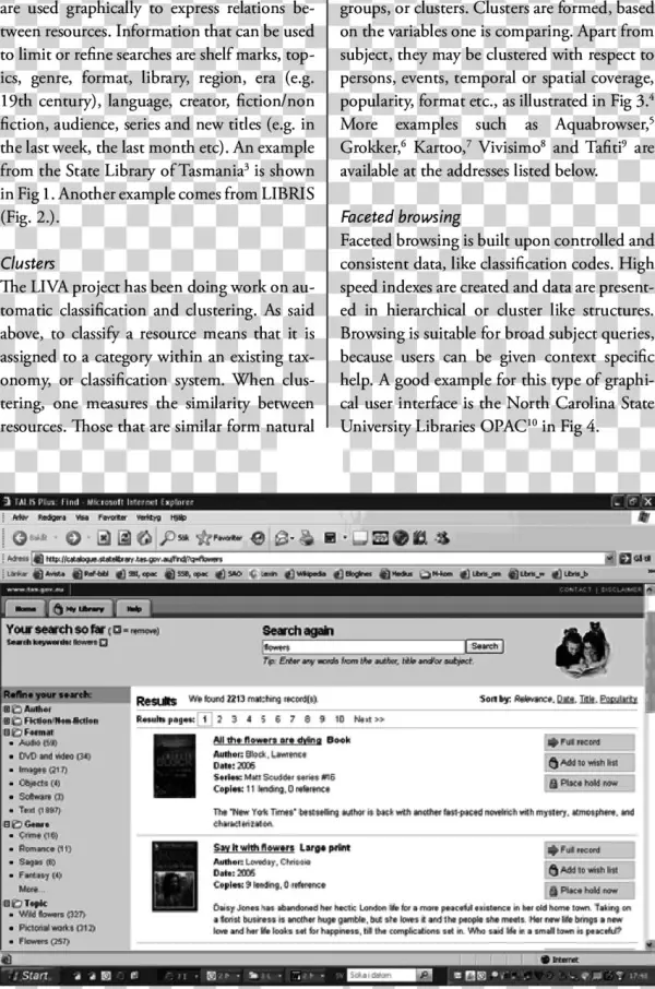 User Interface Of The Talis Plus Online Catalogue