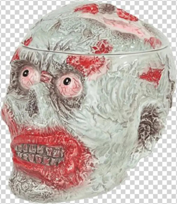 Zombie Head Cookie Jar - Pacific Giftware Zombie Head Halloween Ceramic Cookie