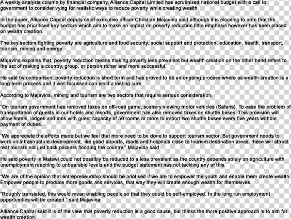 Alliance Capital Calls For Realistic Ways Of Wealth