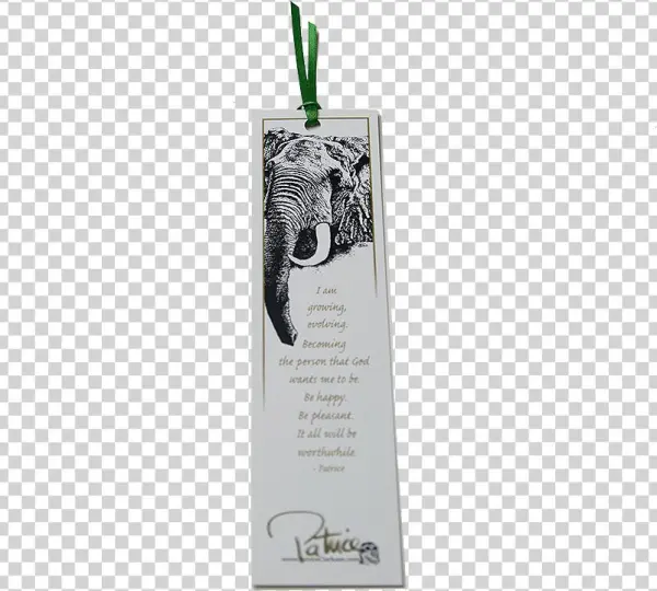 Elephant Bookmark - '
