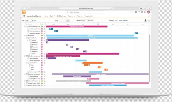 Laptop With Marketing Planner