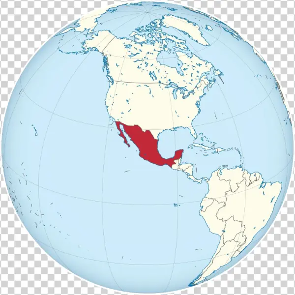 Mexico On The Globe