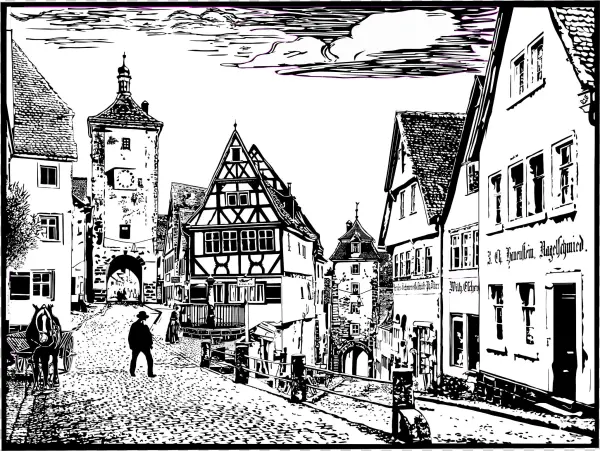 This Free Icons Png Design Of Cityscape Of Rothenburg,