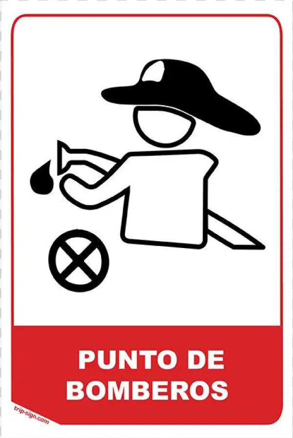 Aviso Senal Punto Bomberos Tripsign