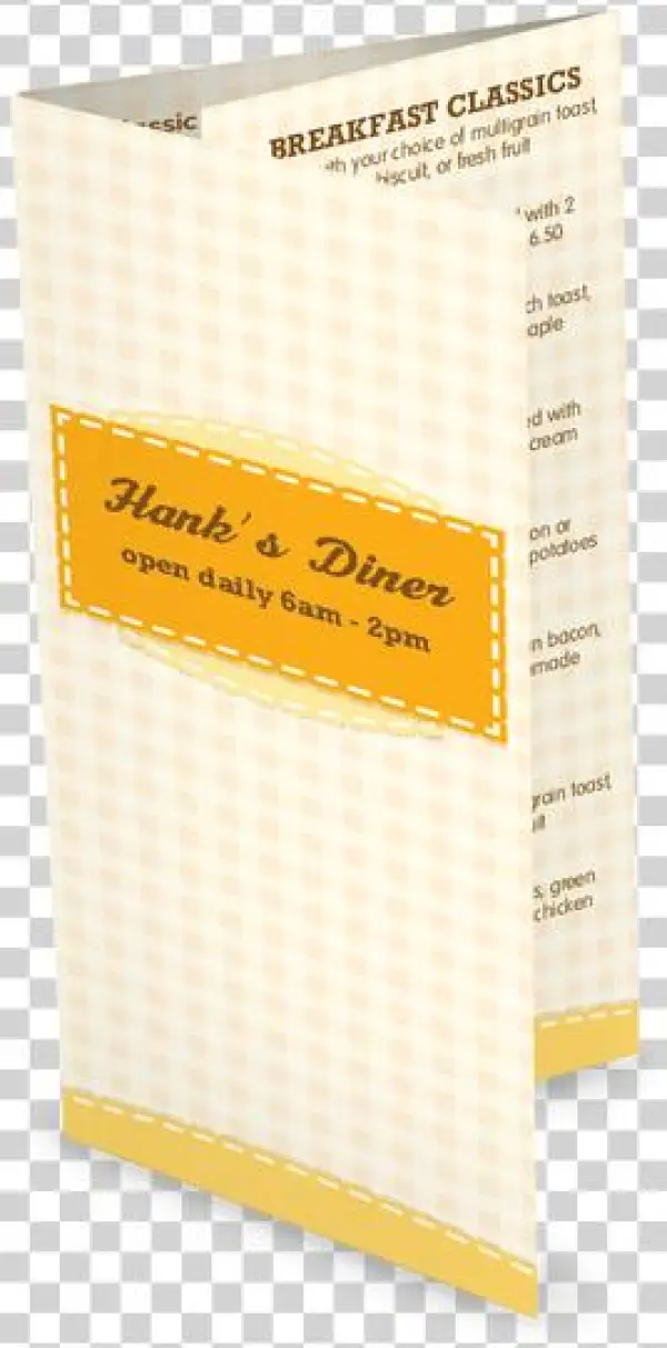 Customize American Breakfast Takeout Menu