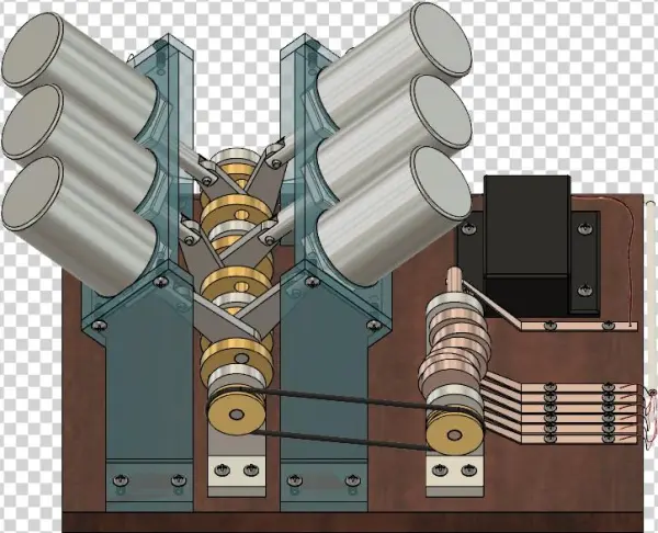 Front Diagonal Solenoid Engine