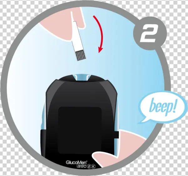 Insertar La Tira Reactiva En El Medidor Hasta Oír La