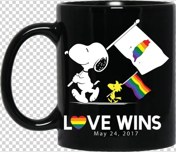 Love Wins In Taiwan Black Coffee Mugs