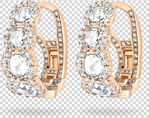 Rc 09 009 05 F2 Rose Cut Earrings