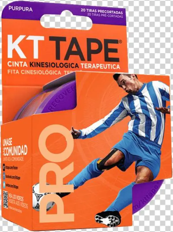 Rollo Kt Tape Pro ® Morado 20 Cintas Precortadas